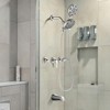 Cobbe Wall Mounted Shower System with 6 Settings ABS Dual Shower Head Bathtub spout and 59-Inch Hose 3-Handle Brushed Nickel - 3 of 4