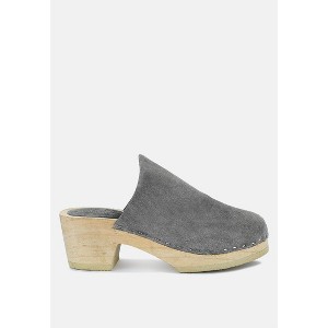DARCIE Suede Clogs Heels Women Mules - 1 of 4