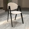 LeisureMod Savor Modern Dining Chair – Upholstered Side Chairs with Curved Back and Iron Frame Mid-Century Kitchen & Dining Room Chairs Set of 4 - 2 of 4