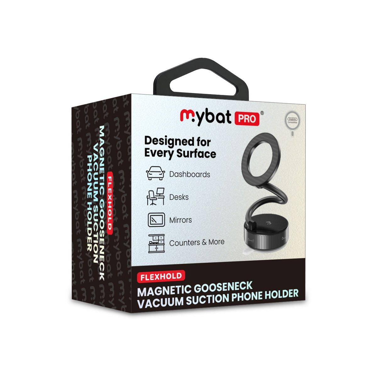 MyBat Pro FlexHold Magnetic Gooseneck Vacuum Suction Phone Holder - thumbnail 7
