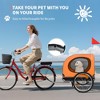 Dog Bike Trailer for Medium Large Dogs - Convertible to Jogging Stroller, Foldable Pet Bicycle Carrier with 19" Air Tires, fits 20"-29" Bike - 2 of 4