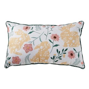 The Lakeside Collection Easter Floral Decorative Pillows - Floral Bunnies - 1 of 2