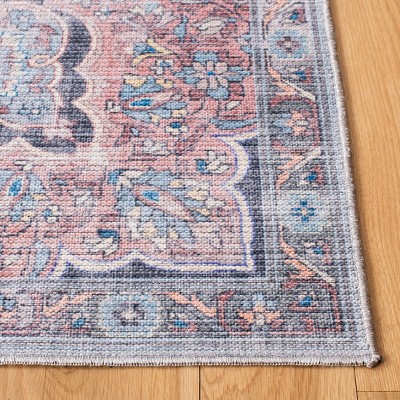 Ivory and Blue Hand-Knotted Rectangular Area Rug 4' x 6'