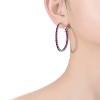 Guili Big Hoop Earrings with Colored Cubic Zirconia in Green, Red, Blue, Gold, Pink, and White, Featuring a Bold Design, Perfect for Statement Looks - 3 of 3
