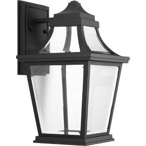 Progress Lighting Endorse 1-Light Outdoor Wall Lantern in Black with Clear Beveled Glass Shade - 1 of 2