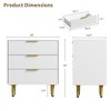 Dresser for Bedroom, Fluted Dressers & Chest of Drawers, Wooden Storage Organizer with Gold Metal Handles & Legs for Living Room, Entryway - 3 of 4