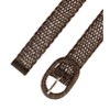 INSPIRE CHIC Women's Skinny Metal Buckle Braided Woven Dress Waist Belts - 2 of 4