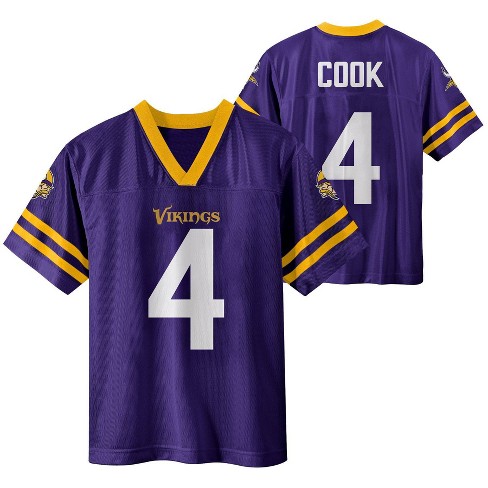 Nfl Minnesota Vikings Boys' Short Sleeve Cook Jersey : Target