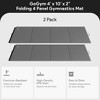 BalanceFrom Fitness GoGym 4' x 10' x 2" Folding Exercise Gym Mat for Yoga, Aerobics, Pilates, Martial Arts, and Full Body Workouts, Gray (2 Pack) - 3 of 4