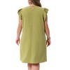 Agnes Orinda Women's Plus Size Ruffle Cap Sleeve Knee Length Beach Summer Casual A Line Dresses - 4 of 4