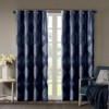 DSVIMOY Curtain Panels, Knitted Jacquard Total Blackout Curtain Panel for Living Room, Bedroom, Navy, 84"*50"*0.13" - 4 of 4