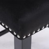 INFURNIC Counter and Bar Stools Velvet Wing Back Barstools with Tufted Back and Plush Seat for Modern Dining, Black, 22"*19"*37" - 2 of 4