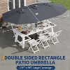 GustoWave Double-Sided 15FT x 9FT Outdoor Patio Umbrella for Pool, Deck - 3 of 4