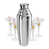 Oggi 60oz Stainless Steel Jumbo Cocktail Shaker: Hand Wash, 14.55" Height, 5.25" Width, Silver, 1.38 lbs - 3 of 4