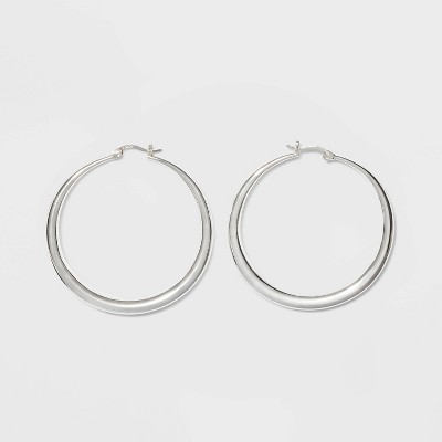 50mm silver online hoop earrings