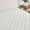 Isla Jade Twin Box-Stitched Quilted Waterproof Mattress Pad White - 2 of 4