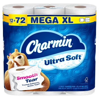 Charmin Ultra Soft Toilet Paper - 12 Mega XL Rolls