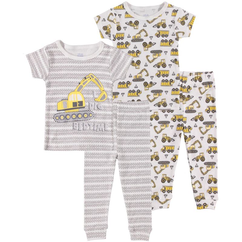 Cutie Pie Baby Boy Toddler and Infant Pajama Sleeper Matching Set, 1 of 3