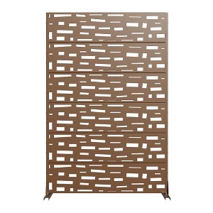 47-inches W x 72-inches H Brown Galvanized Sheet Screen Outdoor and lndoor Divider for Balcony Patio Garden Room Divider(Wide Street) - 1 of 4