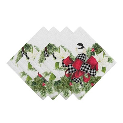Laural Home Christmas Trimmings 4-Pc. 20" x 20" Napkin Set