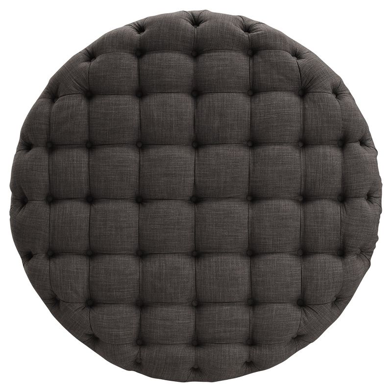 Beekman Place Button Tufted Round Cocktail Ottoman - Inspire Q&#174;, 3 of 6