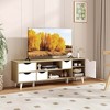 Costway TV Stand for TVs up to 55" with Storage 4 Drawers & 2 Open Shelves for Bedroom - 4 of 4