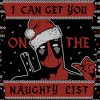 Mens Marvel: Deadpool Naughty List Ugly Christmas Pattern Sweatshirt - 2 of 3