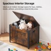 Storage Chest, Wooden Storage Trunk with 2 Safety Hinges, Sturdy Entryway Storage Bench, Shoe Bench, Top Storage Bench - 2 of 4