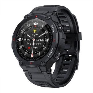 Link Military Tactical Rugged Smartwatch Outdoor IP67 1.3" HD Touchscreen Bluetooth Calls Heart Rate Sleep Monitor Music GPS Apple & Android - 1 of 4