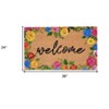 HomeRoots 24" X 36" Natural and Black Coir Floral Welcome Outdoor Door Mat - 3 of 3