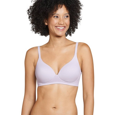 Jockey Women Forever Fit T-Shirt Molded Cup Lace Bra l Hazy Violet