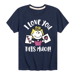 Boys' - Peanuts - I Love You This Much Short Sleeve Graphic T-Shirt - 1 of 4