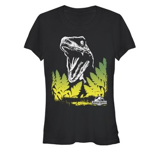 Juniors Womens Jurassic World Velociraptor Surprise T-Shirt - 1 of 3