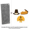 Big Dot of Happiness Happy Turkey Day Paper Straw Decor - Thanksgiving Striped Decorative Straws - Set of 24 - 3 of 4