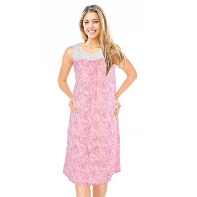 JEFFRICO Womens Sleeveless Nightgowns Sleepwear Soft Pajama Dress Nightshirts