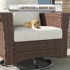LayinSun Wicker Patio Furniture Set with Fire Pit Table, Classis Outdoor Conversation 360 Degree Swivel Chairs Set with Coffee Table - 4 of 4