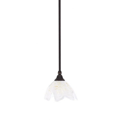 Toltec Lighting Any 1 - Light Pendant in  Dark Granite with 7" Gold Ice Shade