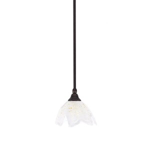 Toltec Lighting Any 1 - Light Pendant in  Dark Granite with 7" Gold Ice Shade - 1 of 1