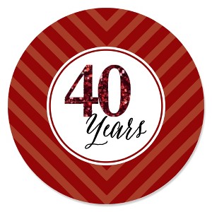 Big Dot of Happiness We Still Do - 40th Wedding Anniversary - Party Circle Sticker Labels - 24 Count - 1 of 4