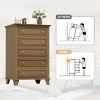 Brown 5 Drawer Dresser for Bedroom, 48" Tall Wood Dresser & Chests of Drawers with Deep Drawers, Modern Chest Organizer with Metal Handles - 3 of 4