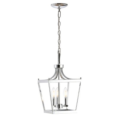 Larton Chrome 10'' LED Contemporary Lantern Pendant