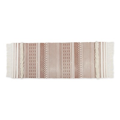 Design Imports Shabby Chic Textured Fringe - Cinnamon - 2 Ft 3 In X 6 Ft