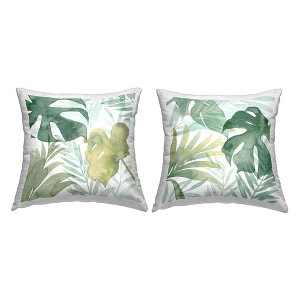 Stupell Industries Tropical Green Leaves Pattern (Set of 2) - 1 of 3