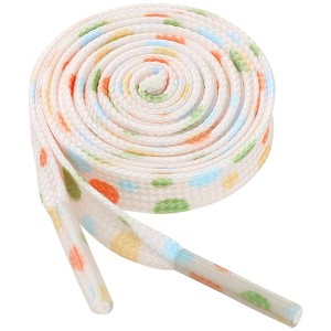 INSPIRE CHIC Flat Colorful Polka Dot Shoelaces for Sneakers 1 Pair - 1 of 4