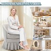 1PC Bar Stool, Mid Century Modern Chairs,Cute Small Stool,Cozy Makeup Chair,Comfy for Bedroom,Living Room,Small Space - 4 of 4