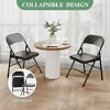 Folding Chairs 4 Pack - Heavy Duty Camping Chairs with 350Lbs Capacity, Padded Seat & Back Support for Indoor/Outdoor Use - 4 of 4