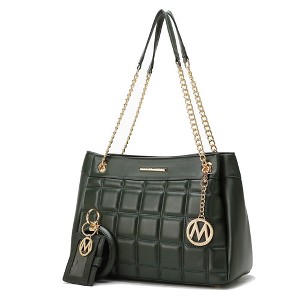 MKF Collection Mabel Quilted Women’s shoulder Bag & Bracelet Keychain with a Credit Card Holder by Mia K - 1 of 4