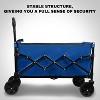 Bestier Collapsible Wagon Cart with Wheels, Folding Utility Heavy Duty Wagons Carts for Grocery Sports Garden Camping, Outdoor Cart - 3 of 4