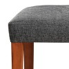 GDFStudio Isaac Button Tufted Fabric Upholstered Wood 40“ Bench with Shelf - 4 of 4