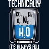 Men's Design By Humans The Glass Is Always Full By tranbabaolam1 T-Shirt - 2 of 4